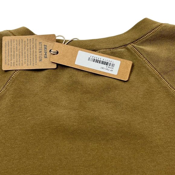 SKIMS New Vintage Cropped Raglan T-Shirt Sepia Womens Small - Picture 8 of 13